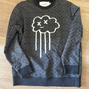 Coach Men's Charcoal Cloud Graphic Sweater